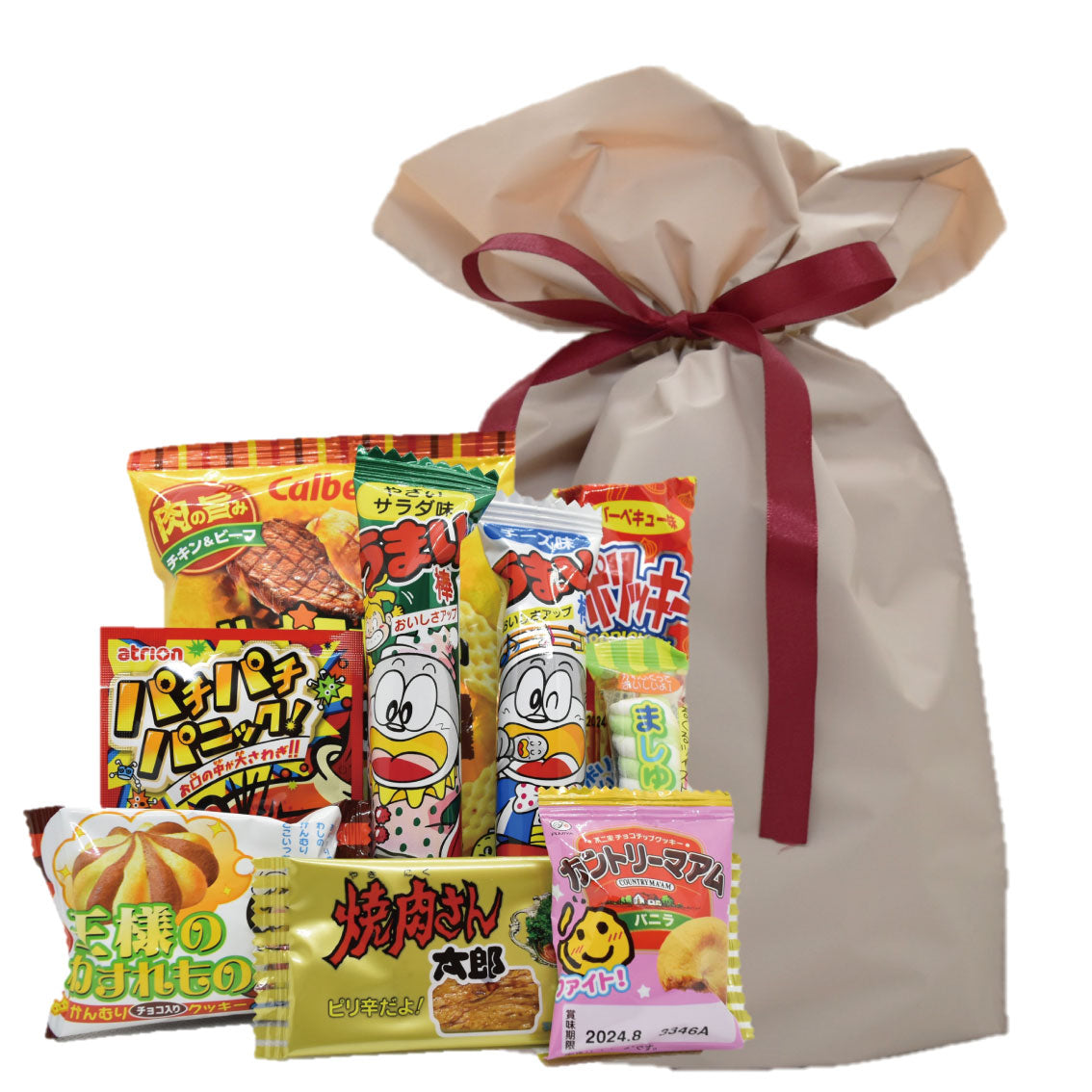 500円 お菓子袋詰め お菓子9点入 2401ベージュ