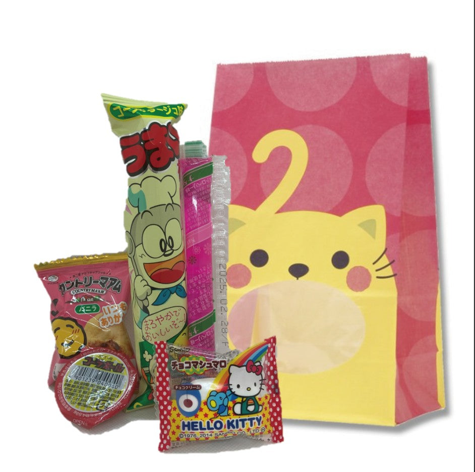 【150ネコ2409】お菓子袋詰め(ネコ) お菓子5点入