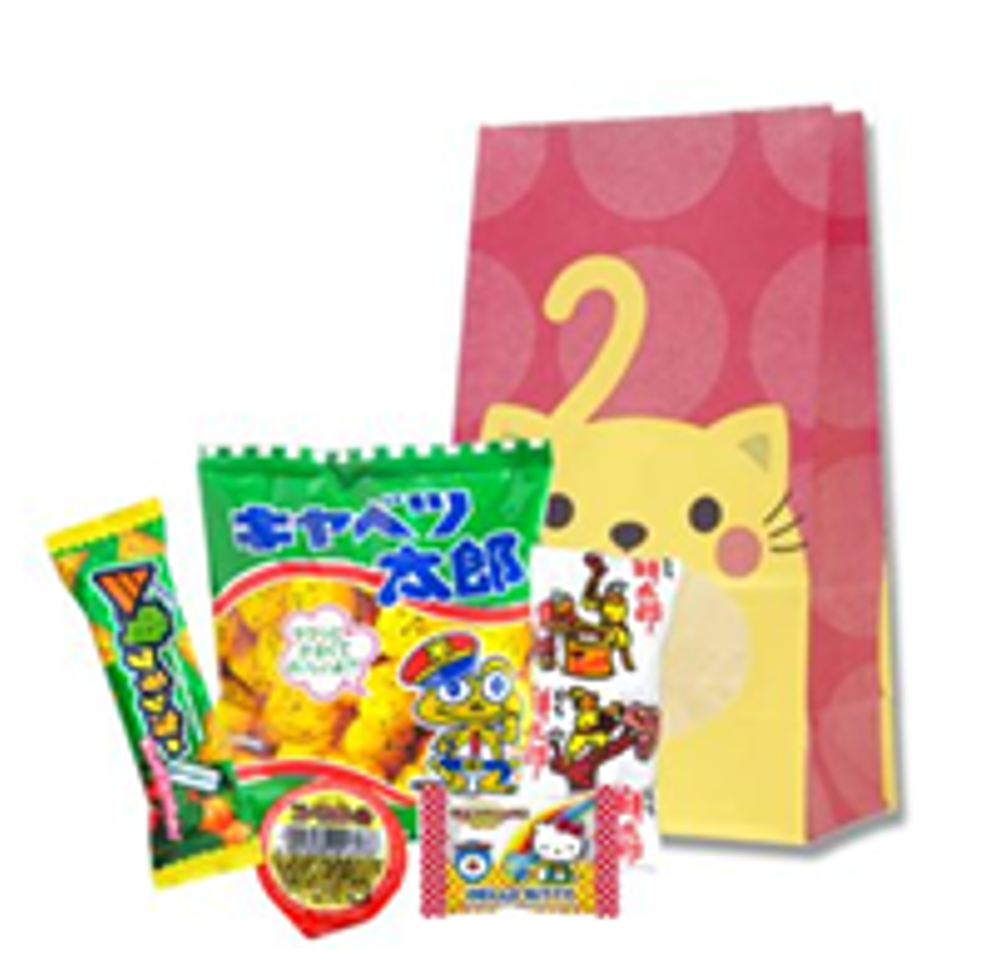 【160ネコ2409】お菓子袋詰め(ネコ) お菓子5点入